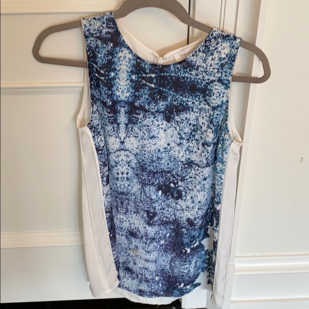 Blue & White abstract dress